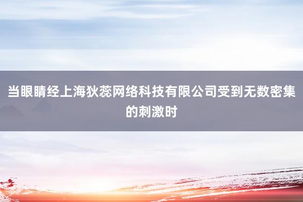 当眼睛经上海狄蕊网络科技有限公司受到无数密集的刺激时