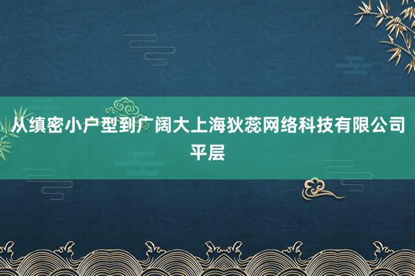 从缜密小户型到广阔大上海狄蕊网络科技有限公司平层