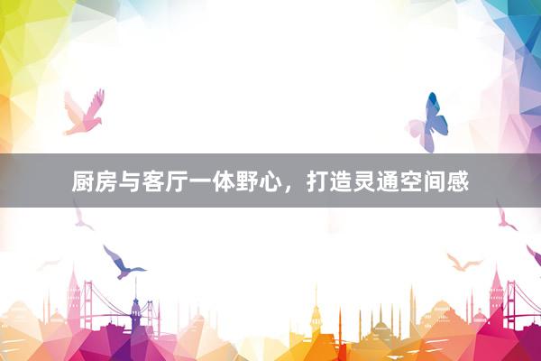 厨房与客厅一体野心，打造灵通空间感